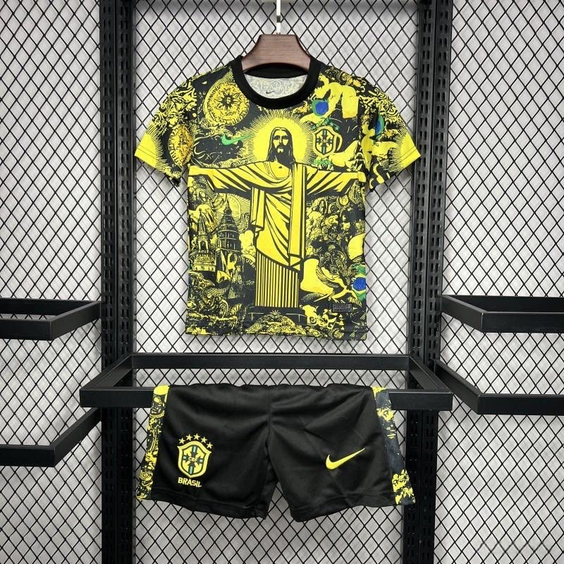 Brazil ”Jesus” Yellow Limited Jersey Kids Size