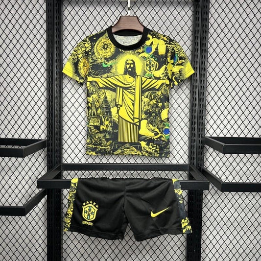Brazil ”Jesus” Yellow Limited Jersey Kids Size