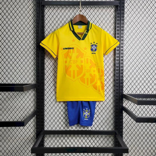 1994 Retro Brazil Home Jersey Kids Size