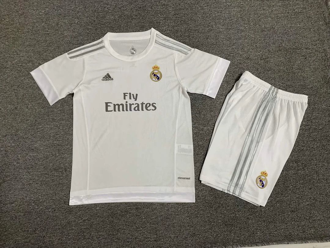 2015/2016 Retro Real Madrid Home Jersey Kids Size