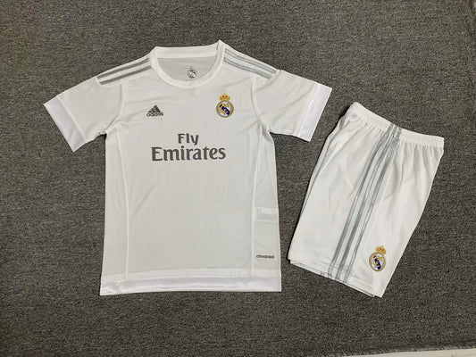 2015/2016 Retro Real Madrid Home Jersey Kids Size
