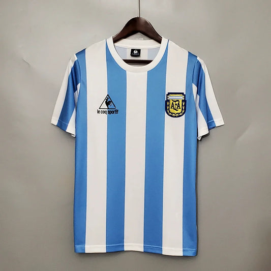 1986 Retro Argentina Home Jersey