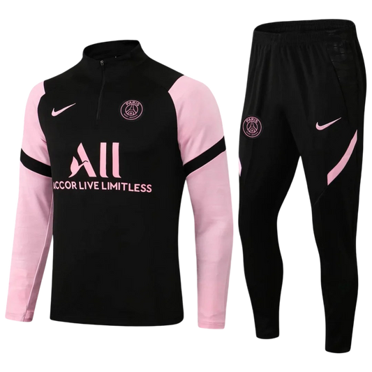 Psg Paris Saint-Germain Black and Pink Tracksuit