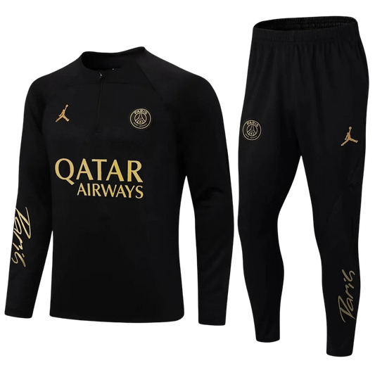 Psg Paris Saint-Germain Black and Gold Tracksuit