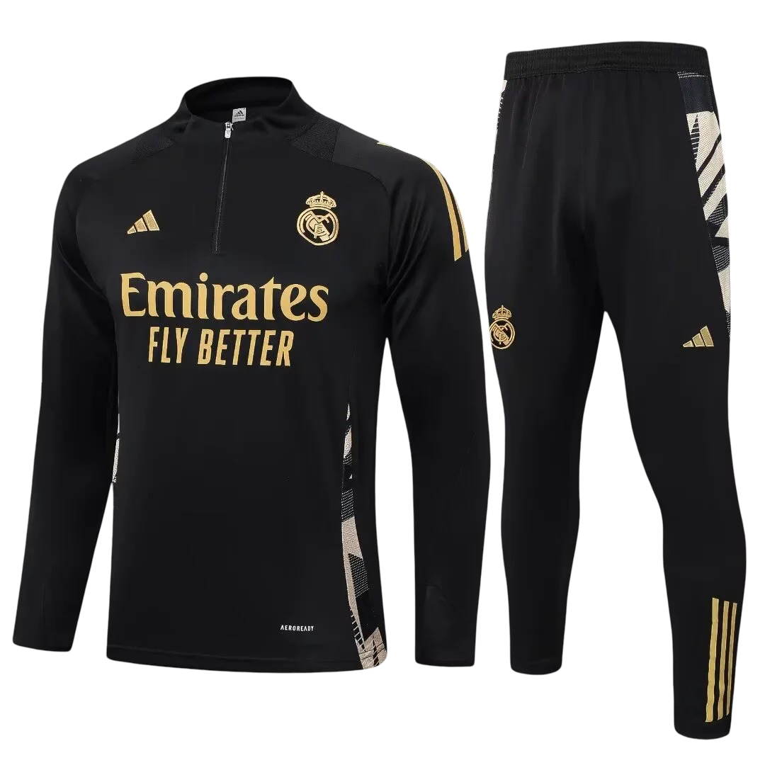 Real Madrid Black and Gold Tracksuit