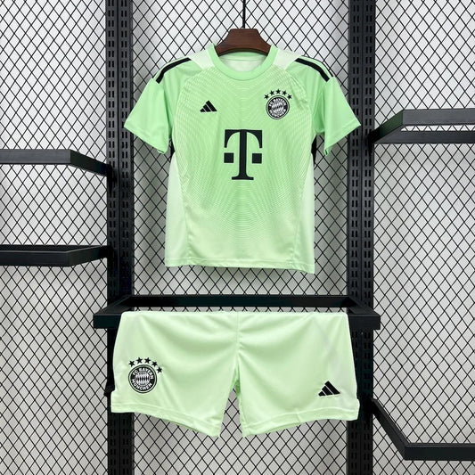 2025/2026 Bayern Munchen Green Goalkeeper Kit Kids Size