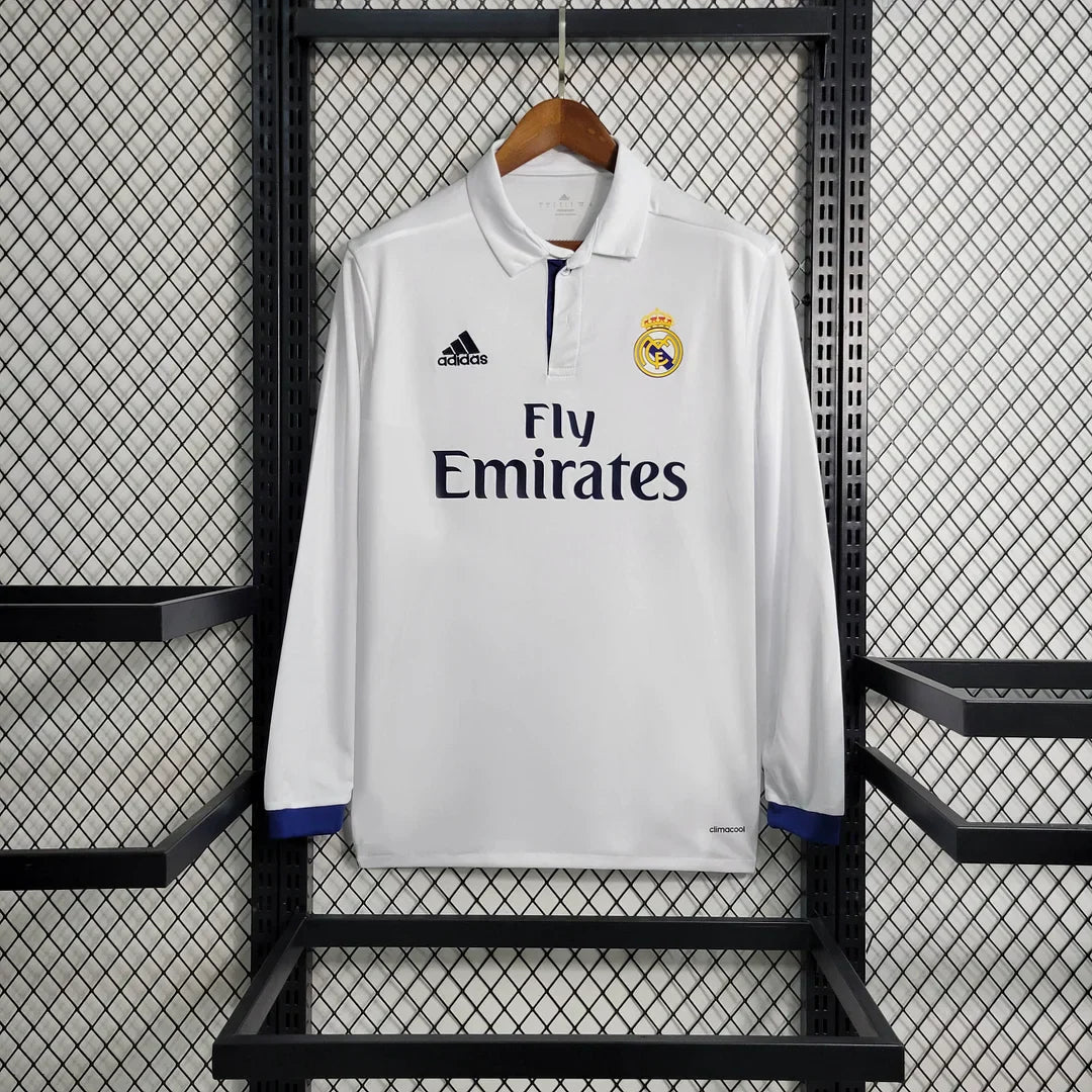 2016/2017 Retro Real Madrid Home Jersey Long Sleeve