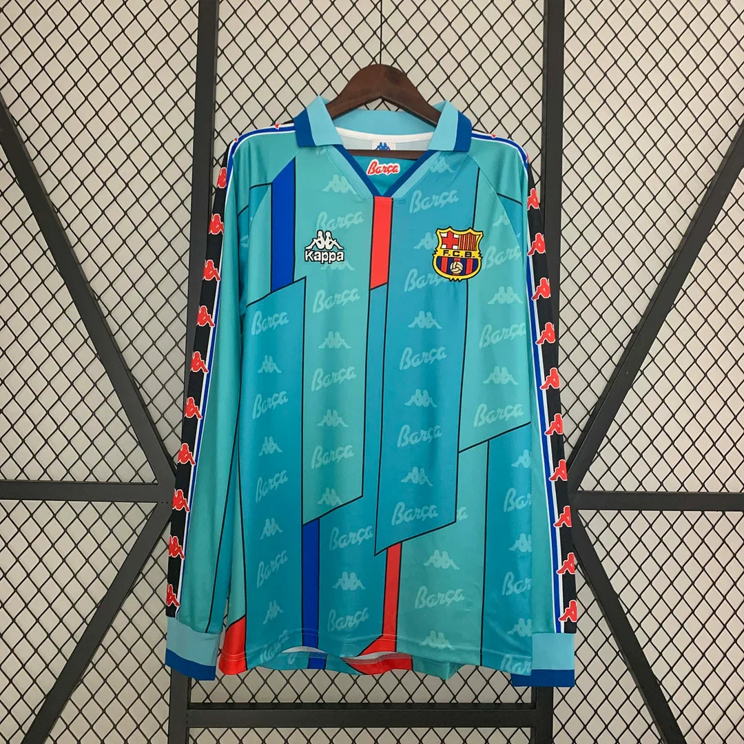 1995-1997 Retro Barcelona Away Jersey Long Sleeve