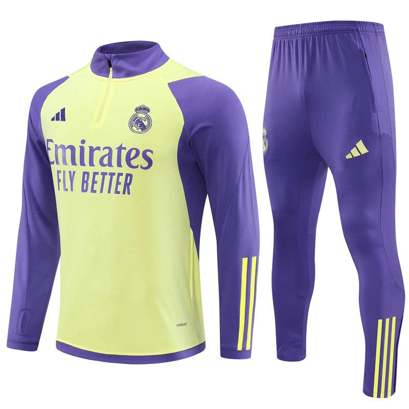 Real Madrid Yellow and Purple Tracksuit